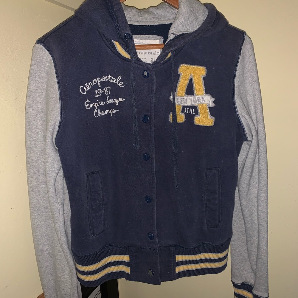Rare Aeropostale Varsity Jacket w/ Hoodie